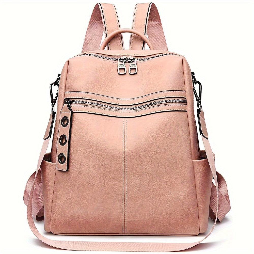 Backpack Purse For Women, Fashion Faux Leather Convertible Shoulder Handbag, Travel Bag Satchel Rucksack Ladies Bag