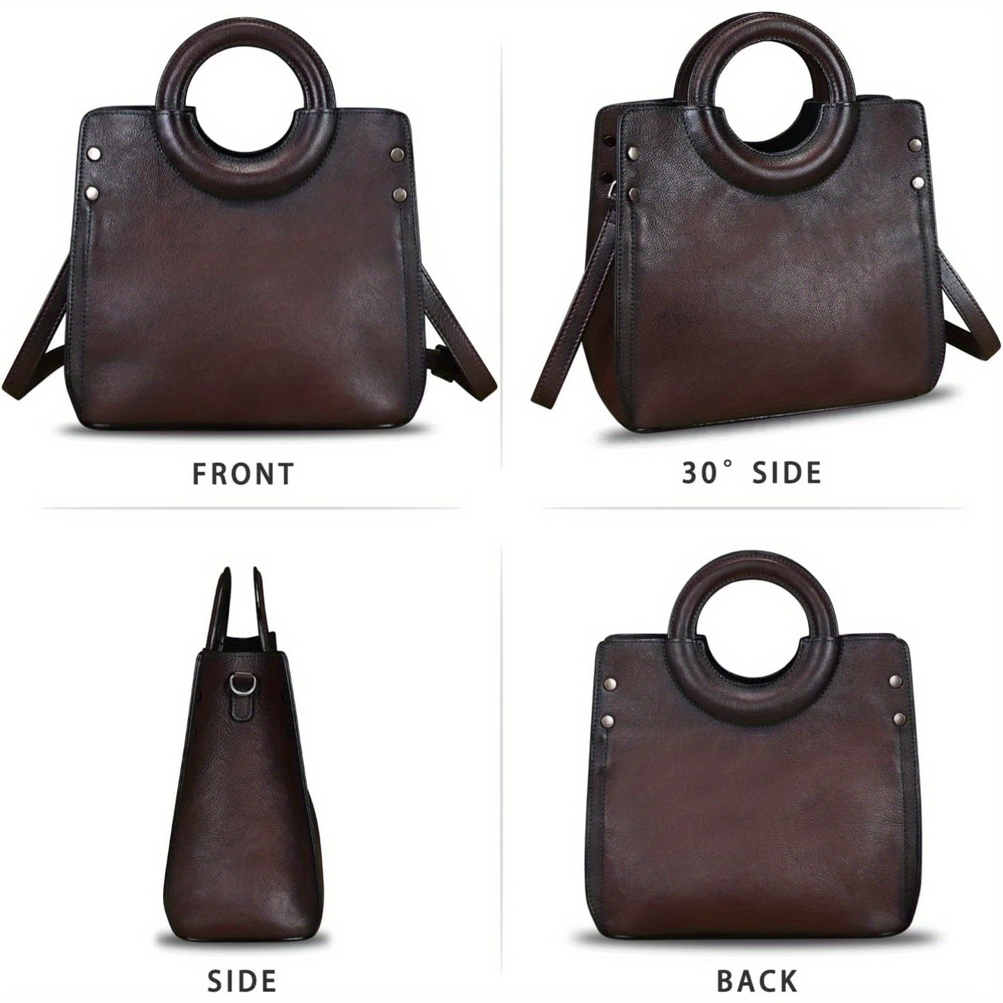 Satchel for Women Leather Handbag Top Handle Bags Handmade Purse Vintage Tote Bag Crossbody Handbags Hobo Bag