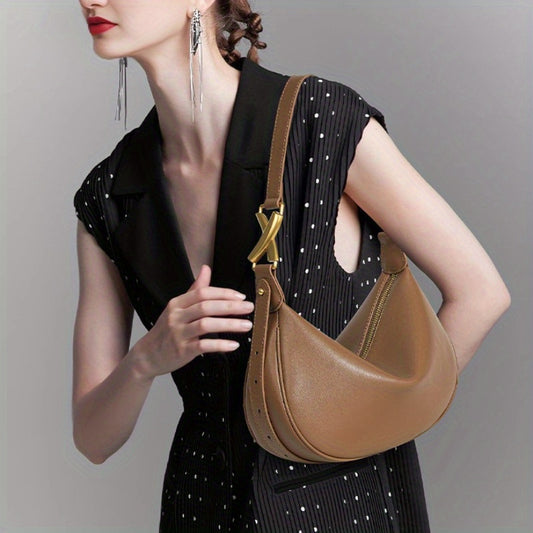 Classic Shoulder Bag With Zipper Closure, Simple And Versatile Design For Daily Use And Commuting