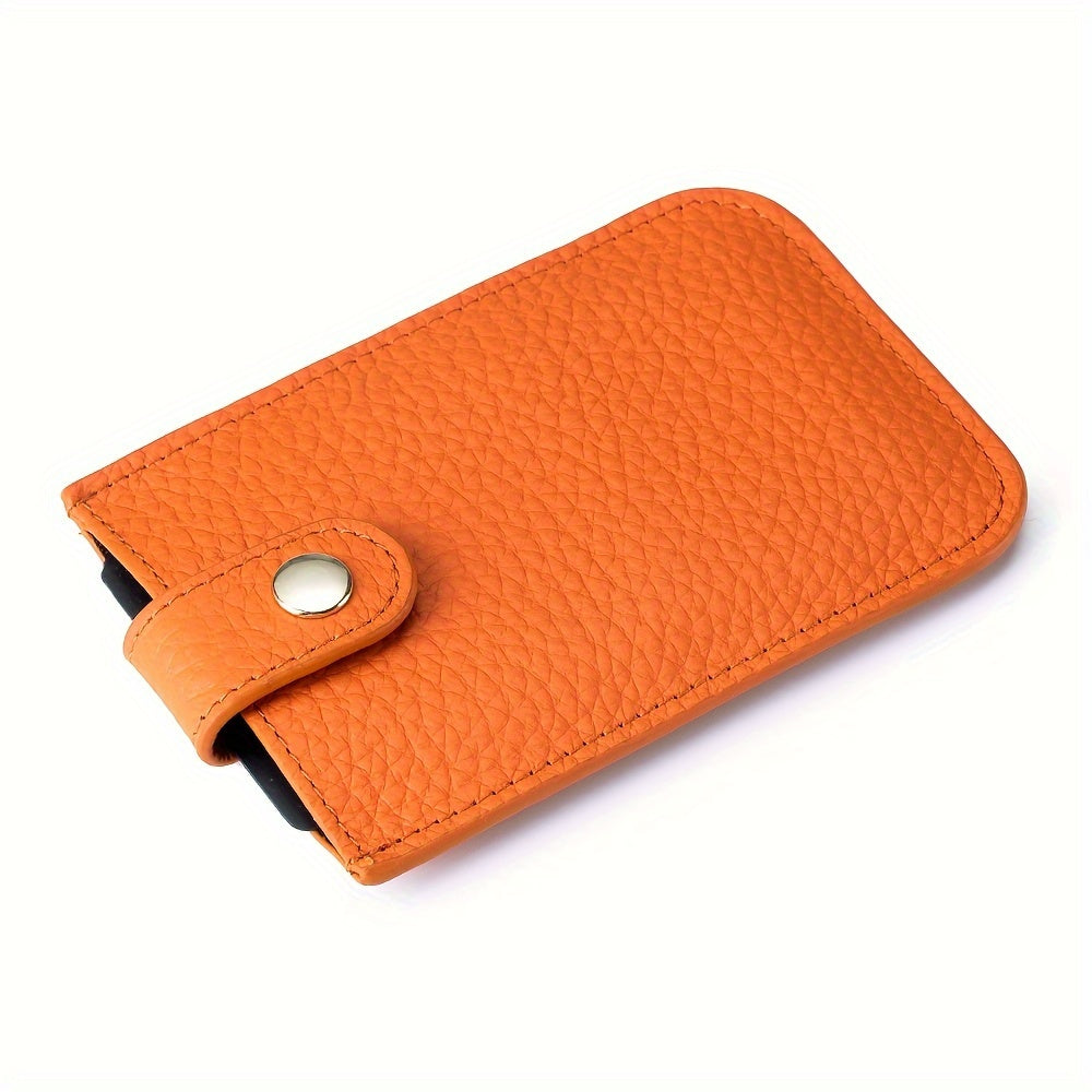 Slim Minimalist Wallet Pull-Out Card Organizer, Soft Leather Card Case, Rfid Blocking Wallet, Credit Card Holder Front Pocket Wallet