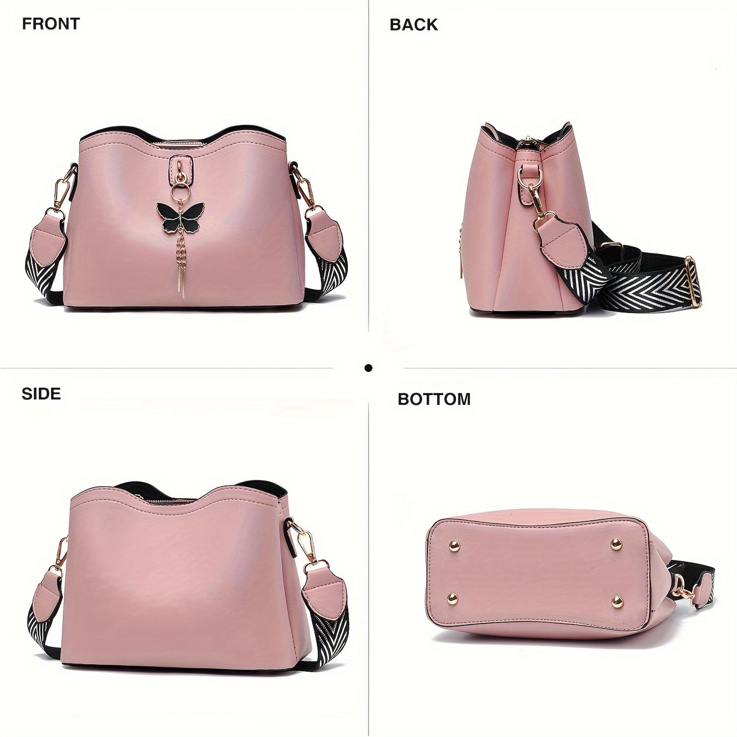 Small Crossbody Bags For Women, Fashion Butterfly Bucket Purses, Lightweight Handbags Shoulder Bag