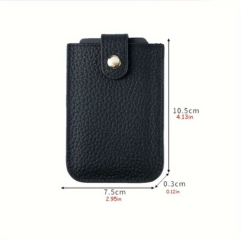 Slim Minimalist Wallet Pull-Out Card Organizer, Soft Leather Card Case, Rfid Blocking Wallet, Credit Card Holder Front Pocket Wallet