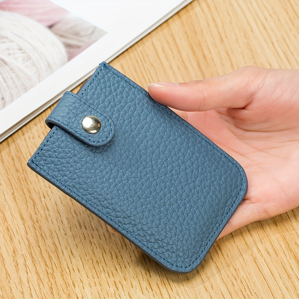 Slim Minimalist Wallet Pull-Out Card Organizer, Soft Leather Card Case, Rfid Blocking Wallet, Credit Card Holder Front Pocket Wallet