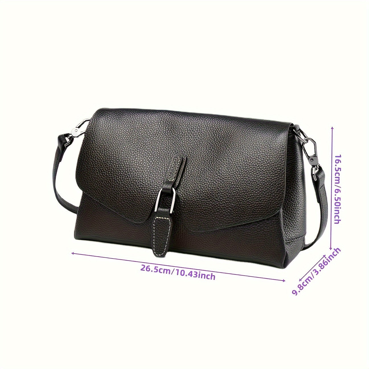 1pc Leather Shoulder Bag Women's Top Layer Cowhide Women's Bag Soft Leather Crossbody Underarm Purse Crossbody Bag