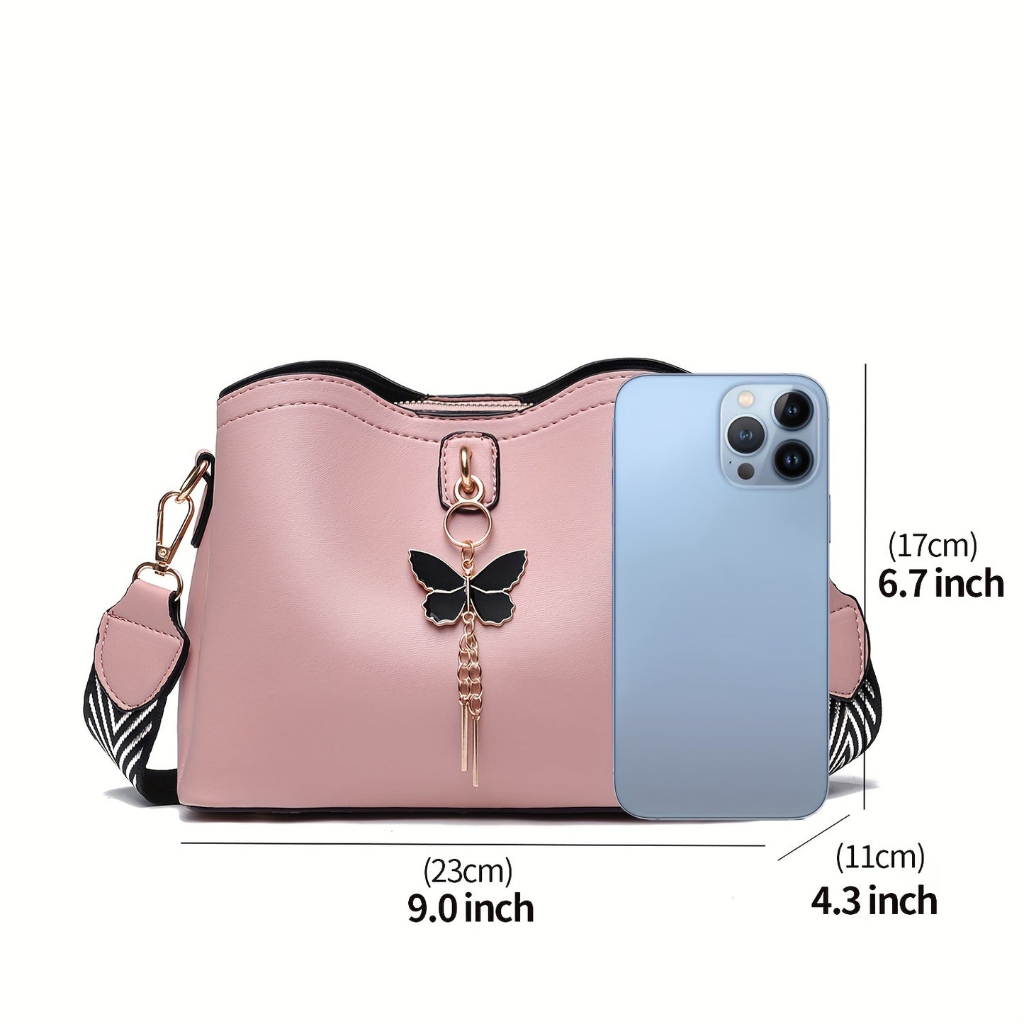 Small Crossbody Bags For Women, Fashion Butterfly Bucket Purses, Lightweight Handbags Shoulder Bag