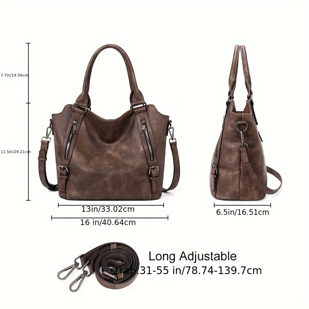 Hobo Bags for Women Vegan Leather Handbags Large Ladies Purse Shoulder Bag