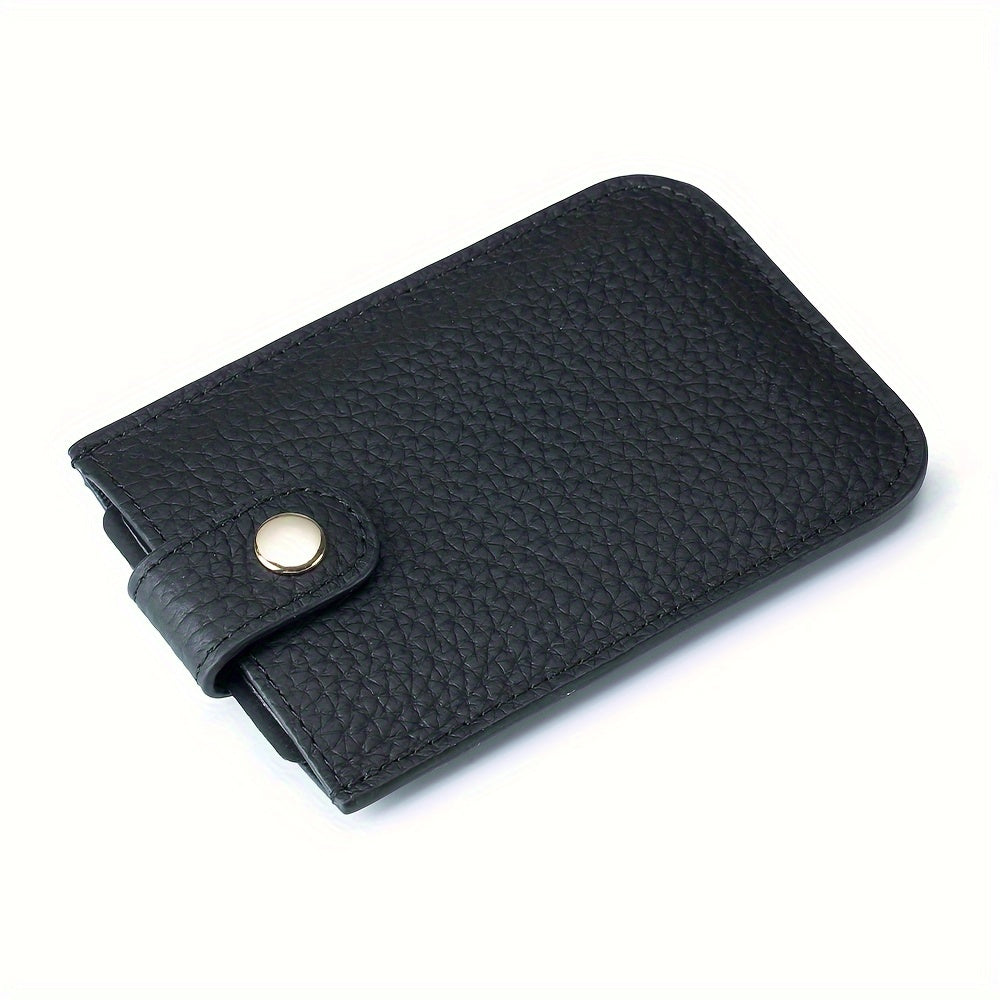 Slim Minimalist Wallet Pull-Out Card Organizer, Soft Leather Card Case, Rfid Blocking Wallet, Credit Card Holder Front Pocket Wallet