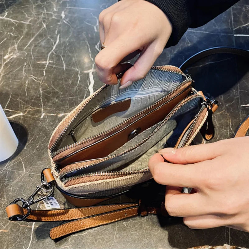 Genuine Leather Casual Crossbody Bag For Women 2023 New Luxury Shoulder Bag Messenger Fashion Brand Designer Trends Handbag