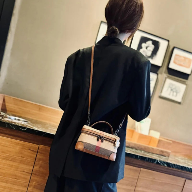 Genuine Leather Casual Square Bag for Women 2023 New Luxury Small Shoulder Bag Female Brand Designer Trends Bag