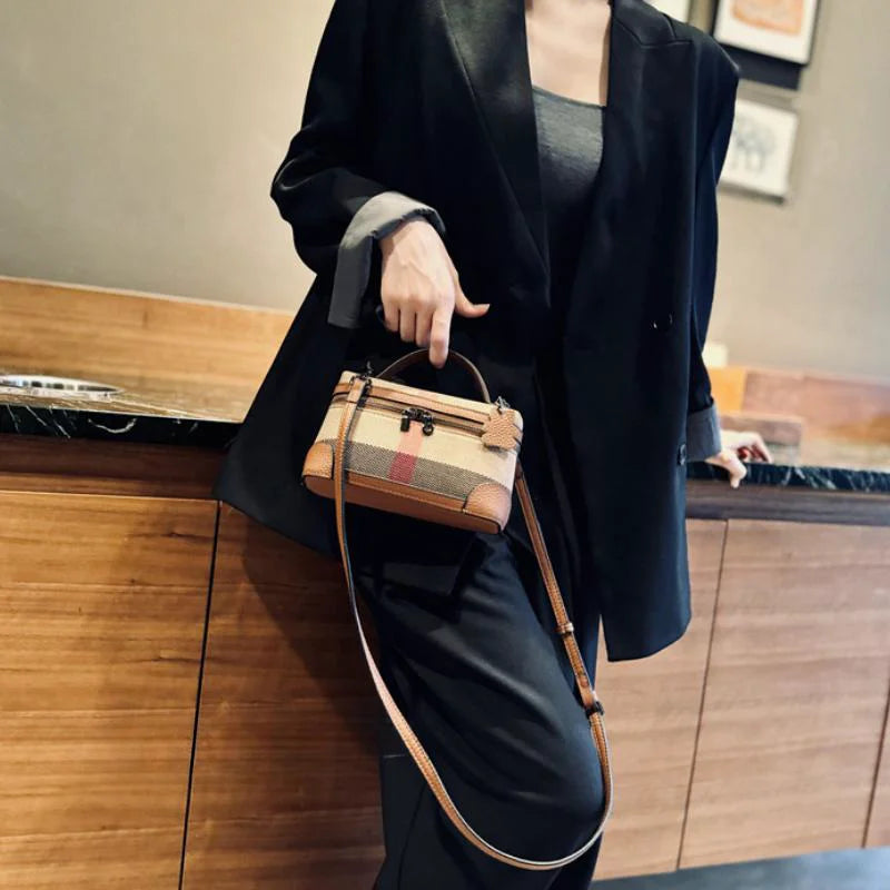 Genuine Leather Casual Square Bag for Women 2023 New Luxury Small Shoulder Bag Female Brand Designer Trends Bag