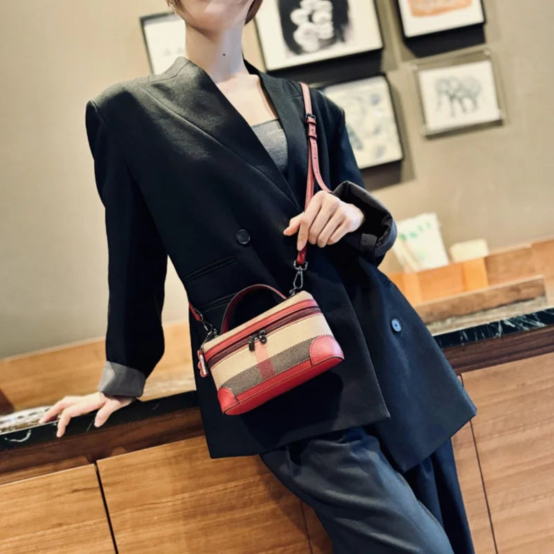 Genuine Leather Casual Square Bag for Women 2023 New Luxury Small Shoulder Bag Female Brand Designer Trends Bag