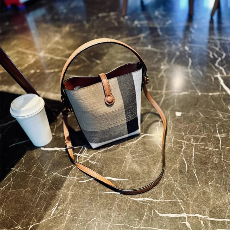 Luxury Brand Designer Bucket Handbag Women Shoulder Crossbody Bag 2024 Ladies Soft Fashion Messenger Bag Casual Trends Tote Bag