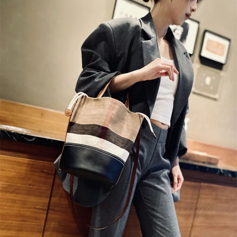 Luxury Brand Designer Tote Bag For Women 2024 New Large Women's Bucket Bags Messenger Bag Female Casual Fashion Trends Handbag