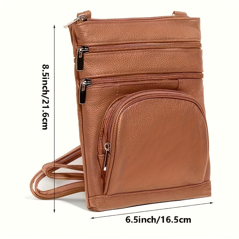 1PC Real Leather Shoulder Bag Handbag Purse Cross Body Organizer Smart Phone Pockets