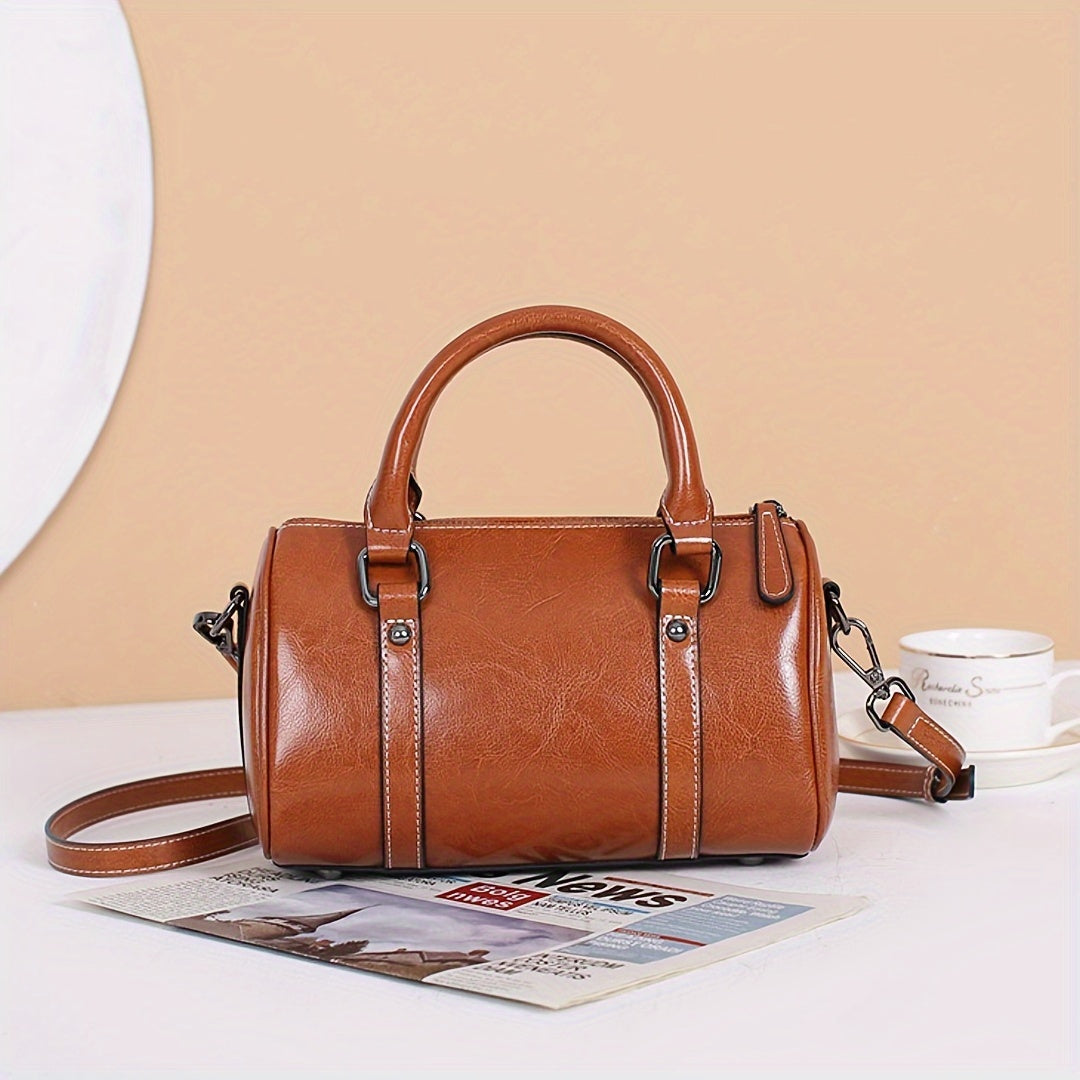 Women's Crossbody Bag, Simple And Stylish Shoulder Bag With Polyester Lining For Daily Commute