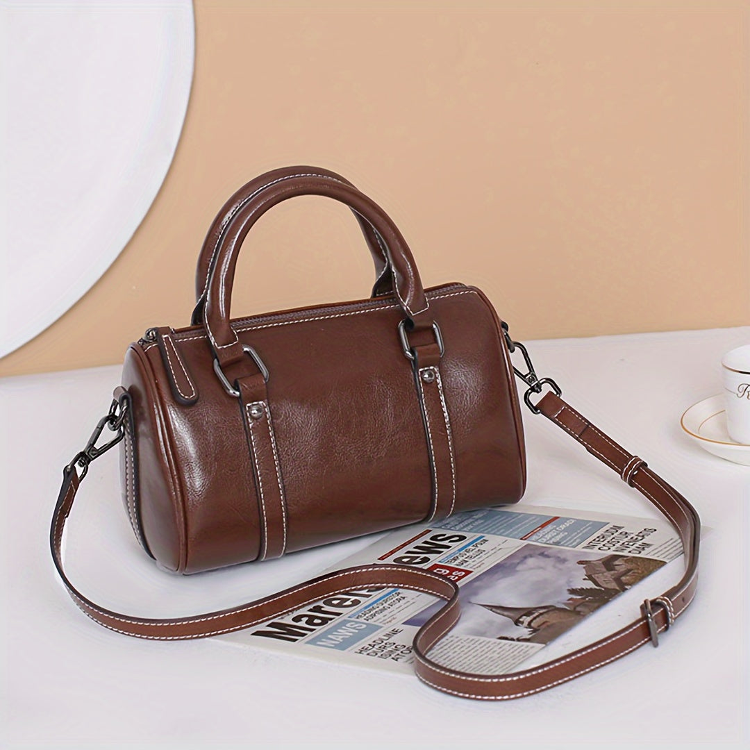 Women's Crossbody Bag, Simple And Stylish Shoulder Bag With Polyester Lining For Daily Commute