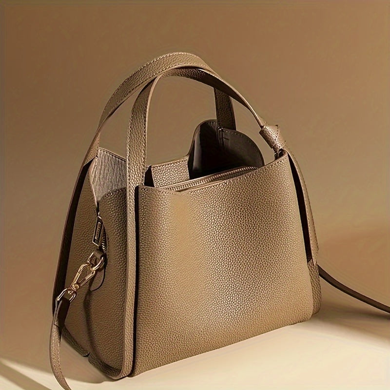 Shoulder Bag With Crossbody Strap, Large Capacity And Elegant Design Bag, Comfortable Commuter Bag