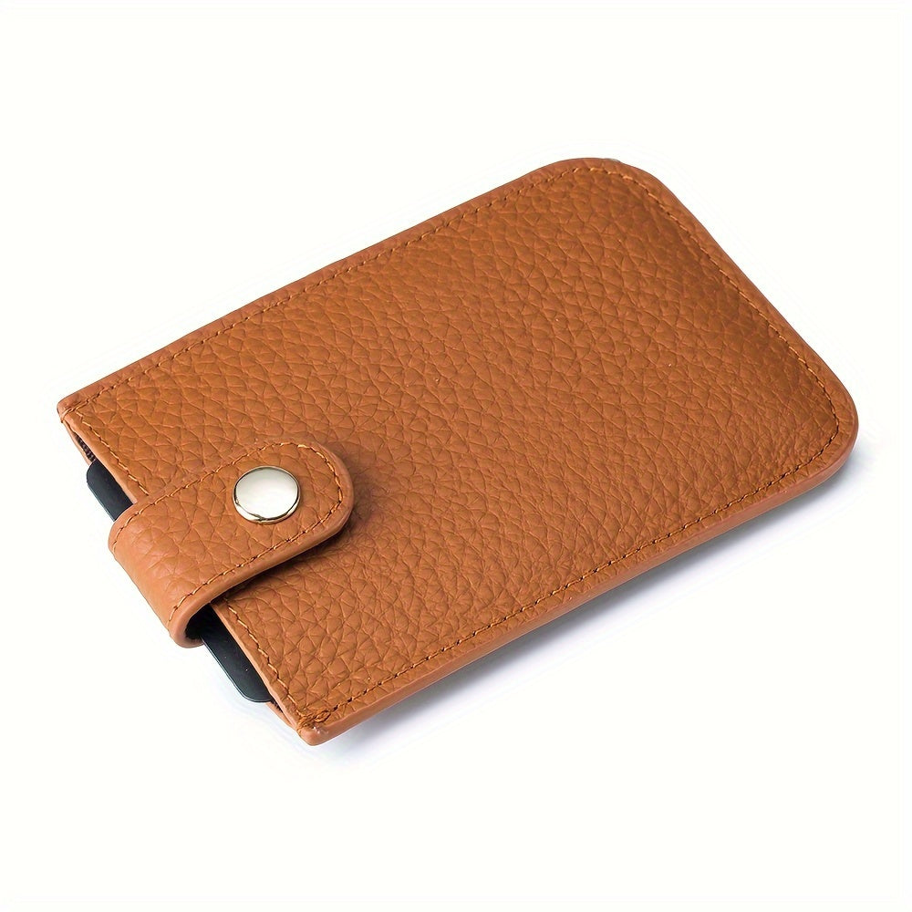 Slim Minimalist Wallet Pull-Out Card Organizer, Soft Leather Card Case, Rfid Blocking Wallet, Credit Card Holder Front Pocket Wallet