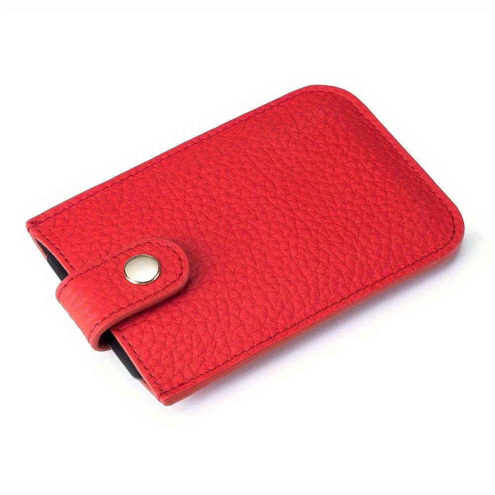 Slim Minimalist Wallet Pull-Out Card Organizer, Soft Leather Card Case, Rfid Blocking Wallet, Credit Card Holder Front Pocket Wallet