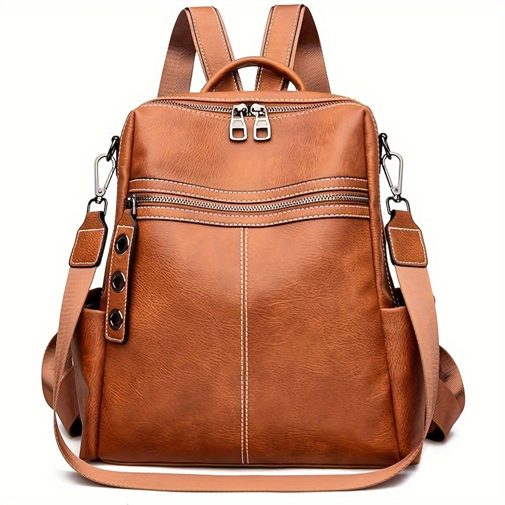 Backpack Purse For Women, Fashion Faux Leather Convertible Shoulder Handbag, Travel Bag Satchel Rucksack Ladies Bag