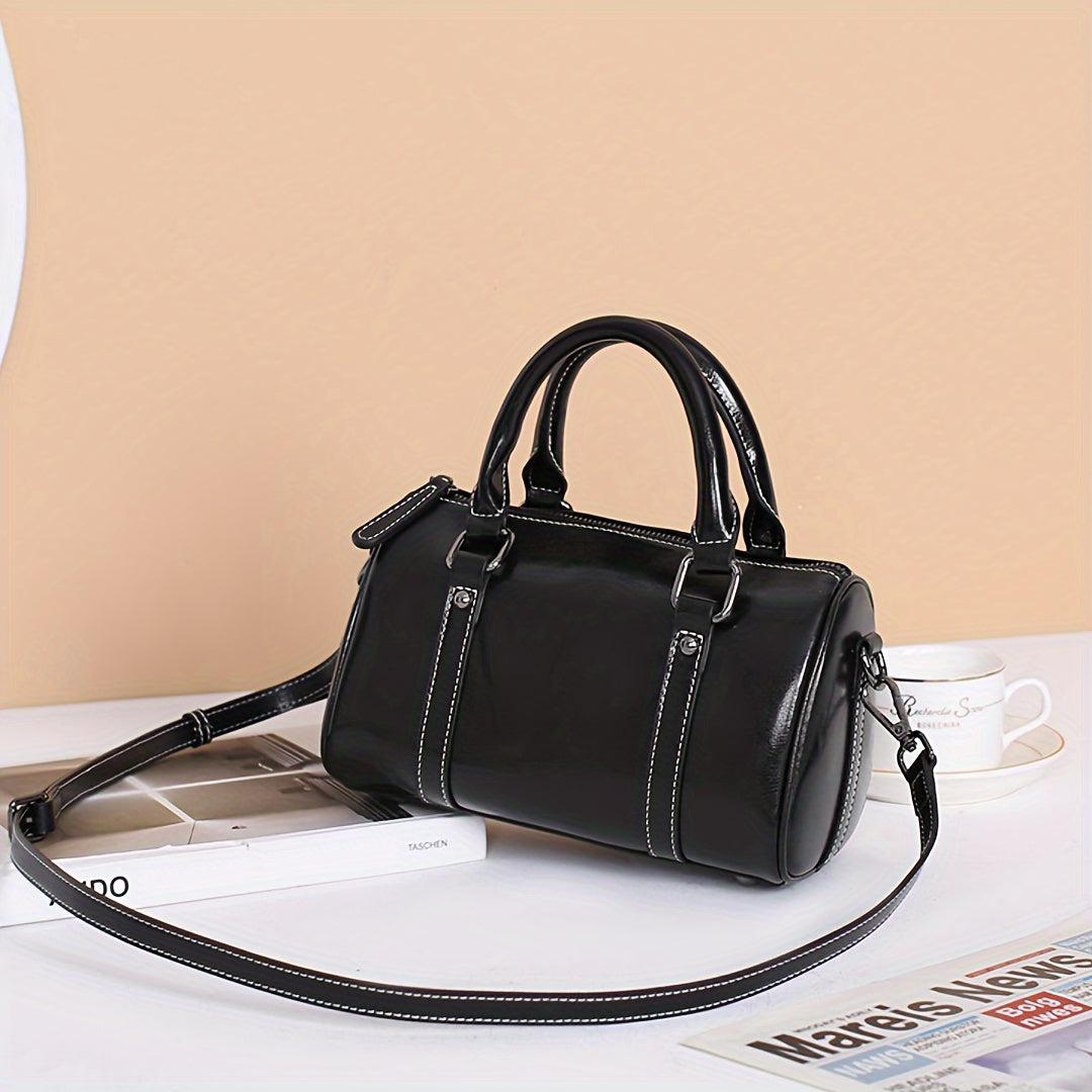 Women's Crossbody Bag, Simple And Stylish Shoulder Bag With Polyester Lining For Daily Commute