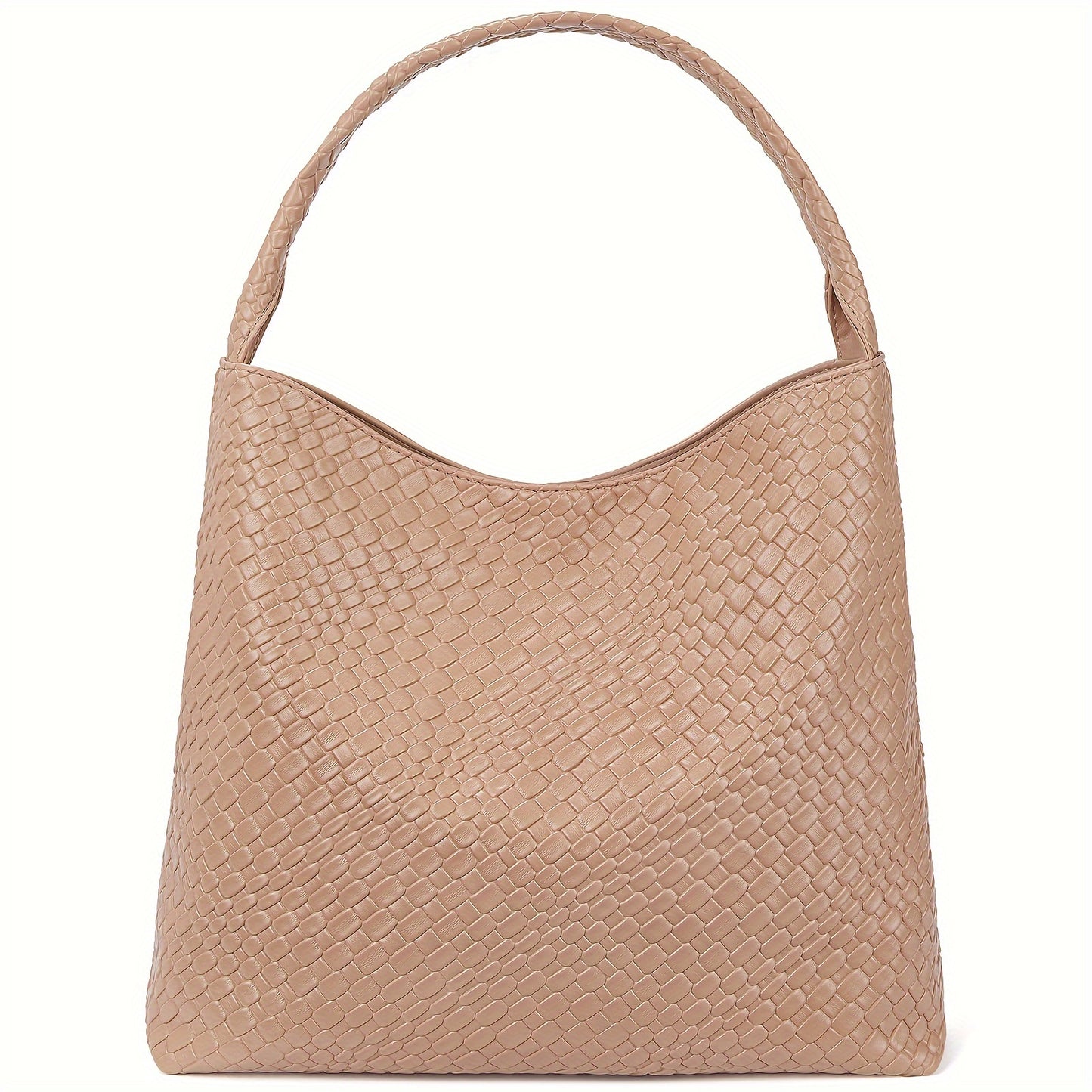 Women's Casual Design Shoulder Bag With Polyester Lining, Grid Pattern Bag, Travel Tote Bag